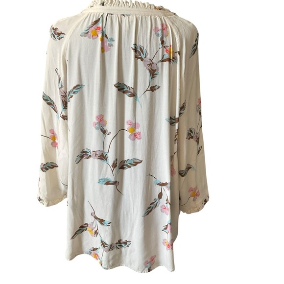 Joules Cream Relaxed Bib Collar Blouse - Picture 3 of 9